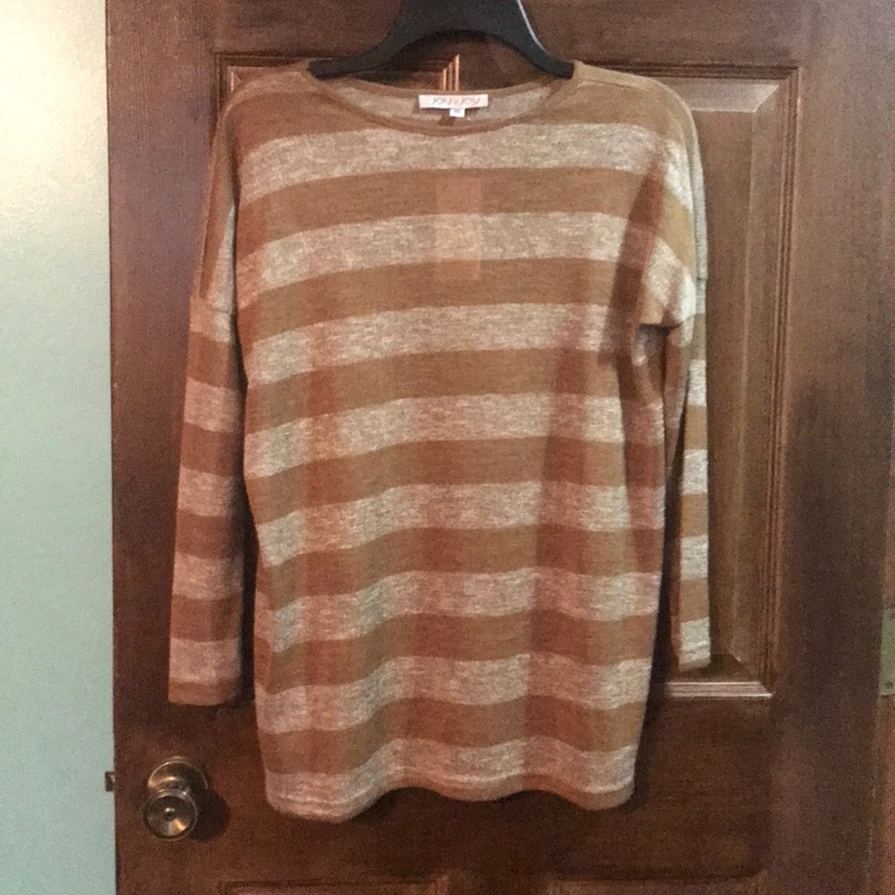 Tan stripped shirt
